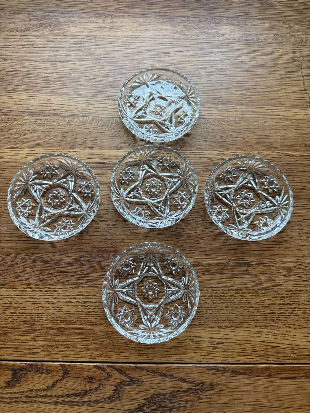 Vintage 1960s Anchor Hocking Star of David Coasters